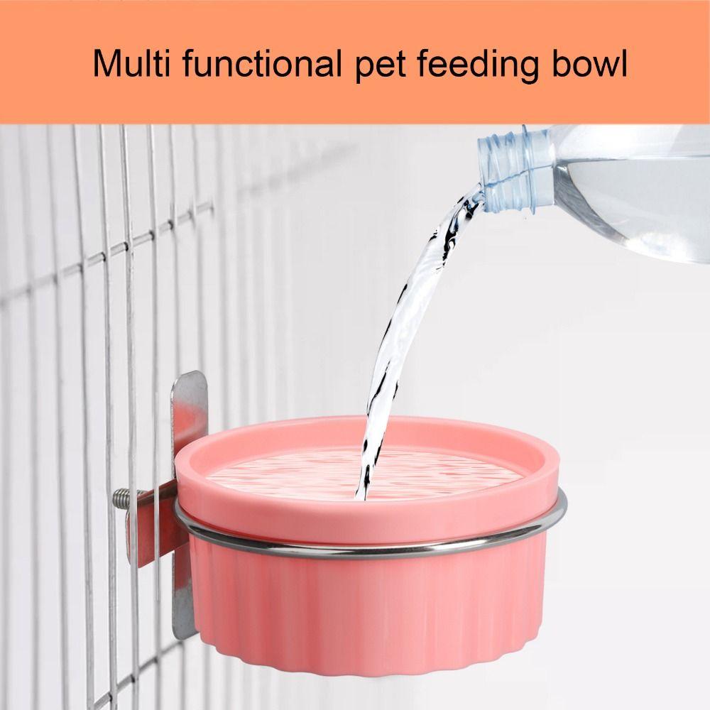 Wall Mount Parrot Food Water Bowl Plastic Parrot Feeding Cup  for Parrots Parakeet Cats