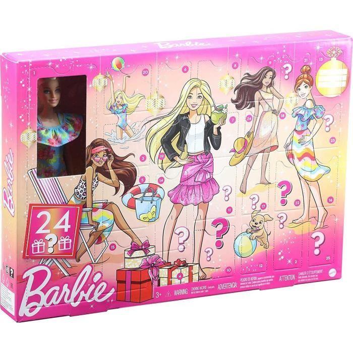 Calendrier de l'avent - barbie - fab adventskalender - rose - pour filles - à partir de 3 ans