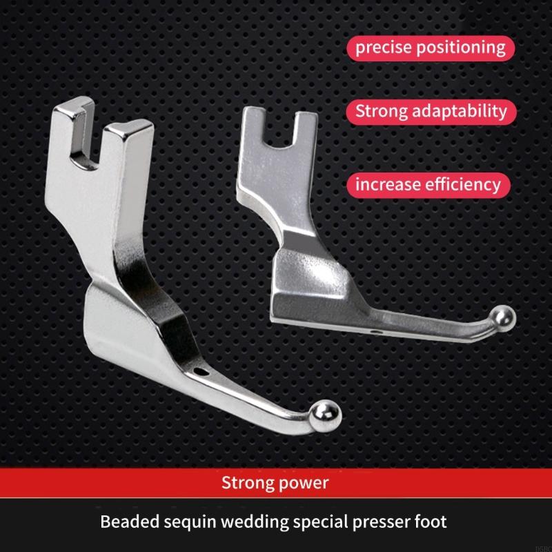 Easy to Install Sewing Presser Foot Beads Sequins Stitching Presser Foot For Wedding Dress Evening Gown Embellishment