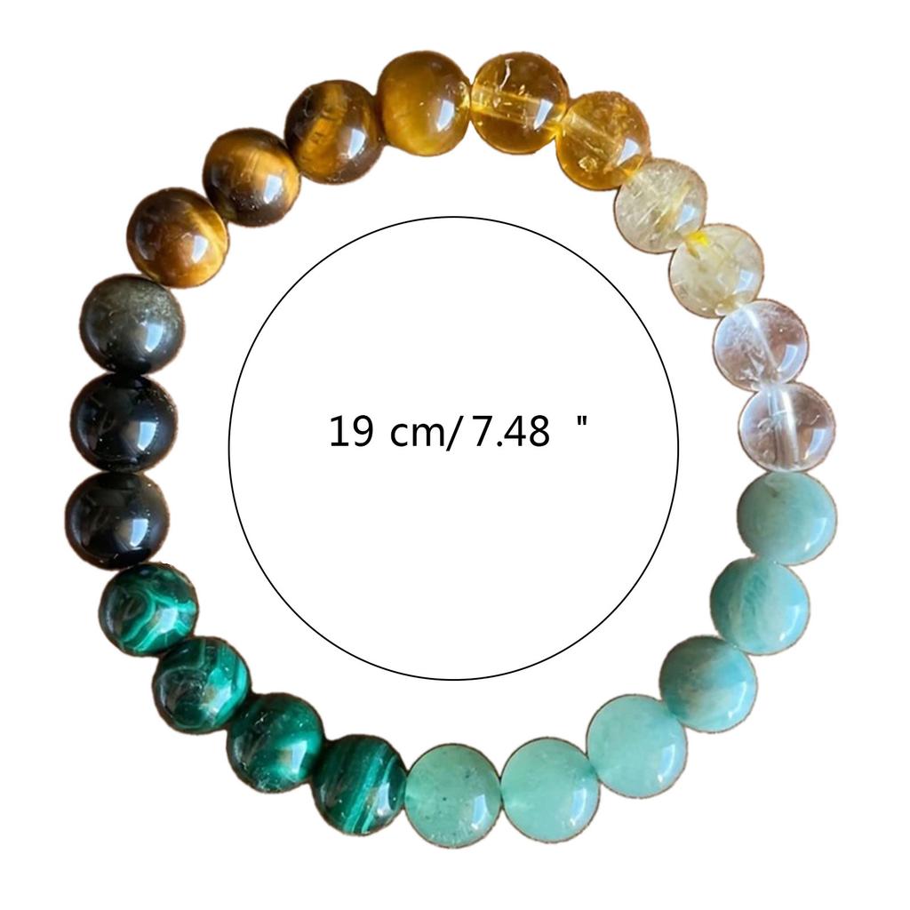 Money Drawing Peacock Stone Bracelet Green Stone Adorned Wealth Bracelet Good Fortune Wrist Chain for Dates Parties
