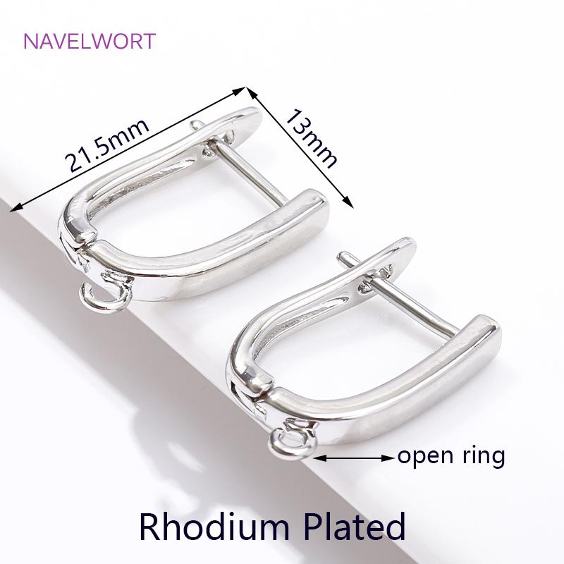 DIY Earring Making Accessories 18K Gold Plated Smooth Earring Hook Clasps Brass Metal Earwires Hooks,Jewelry Making Supplies