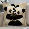 1 Piece, 2D Flat Print Cute Panda Hug Design Pillowcase - Soft, Comfortable and Smooth Polyester Fiber Fabric