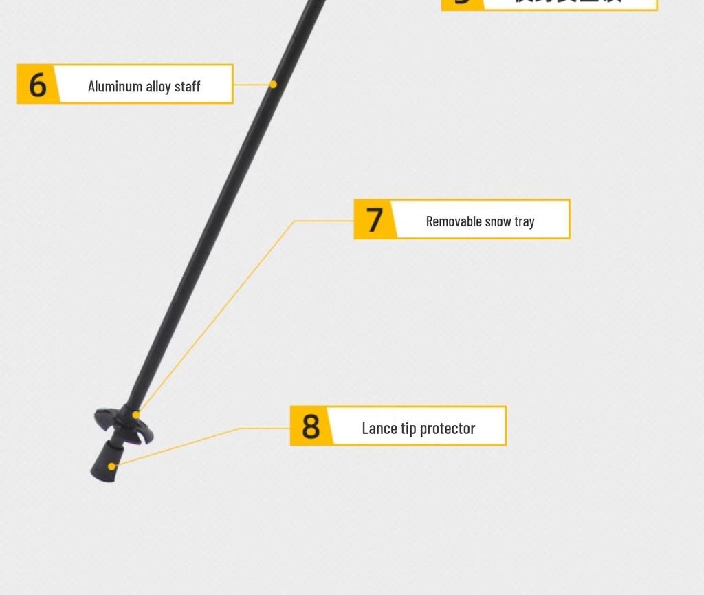 Ultralekki składany kij trekkingowy z włókna węglowego - Antypoślizgowy teleskopowy kij turystyczny i narciarski