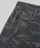 Beodeonteu Curved Cut Camo Herringbone Wide Cotton Pants [Charcoal]