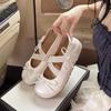 Retro Französische Schuhe mit flachem Absatz und flacher Sohle für Damen 2025 neu Sommer Schleife Ballettstil mit Rock Mary Jane Schuhe