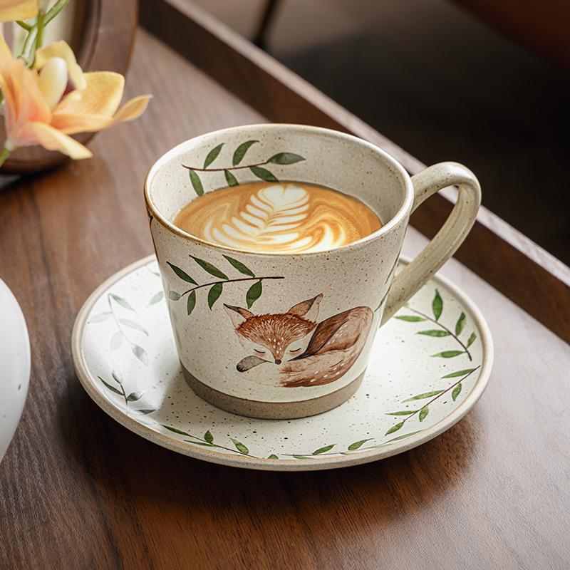 Exquisite And Beautiful Coffee Cup Creative Coffee Cup Saucer Coarse Taura Flower Cup Afternoon Tea Cup Set Export