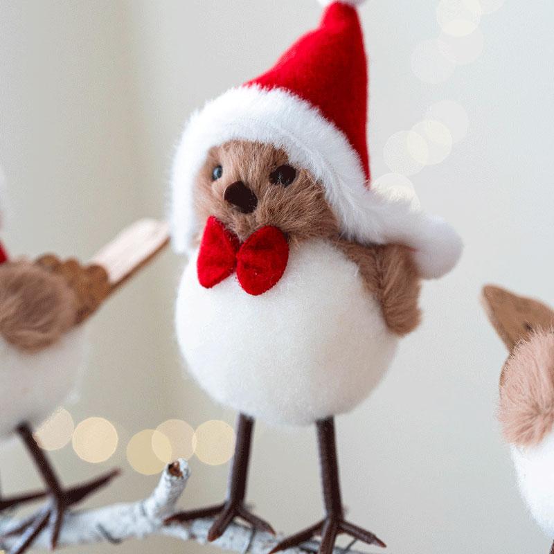 1pc Foam Birds Cute Christmas Friend Gifts Xmas Tree Home Garden Decor Pendants with Scarf
