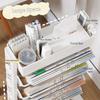 Movable Multi-Layer Bookshelf 5/6 Layers Table Side Storage Basket  Bookstore