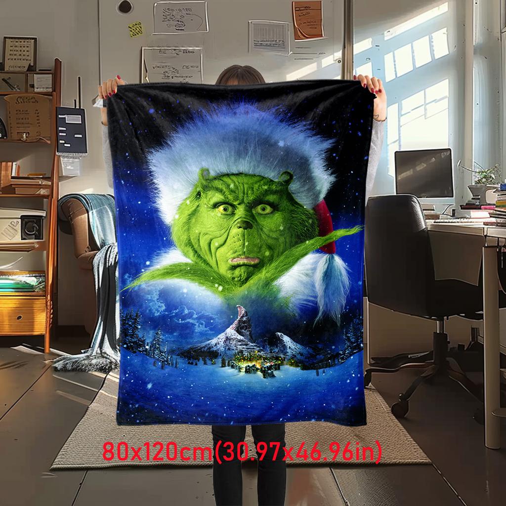 Christmas Gift Comedy Movie How the Grinch Stole Christmas blanket home warming, four season bed decoration sofa cover flannel throwing blanket K15
