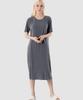 ARMEDES Damen Locker geschnittenes Kurzarm-Maxikleid Ar-314