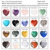 Heart-Shaped Natural Crystal Gemstone Pendant (20mm)