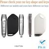 Car ABS Plastic Key Fob Cover Silicone Button Key Shell Fit for Kia Key Protective Cover Fit for 2023 2024 2025 Kia Telluride Sorento (Black)