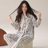 Pajamas women's spring and autumn pure cotton long-sleeved autumn high-end new pull-frame cotton thin autumn and winter women's loungewear set