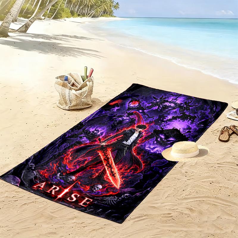Solo leveling Igris Print Beach Towel, Large Soft Quick Dry Towel for Beach Camping Swimming