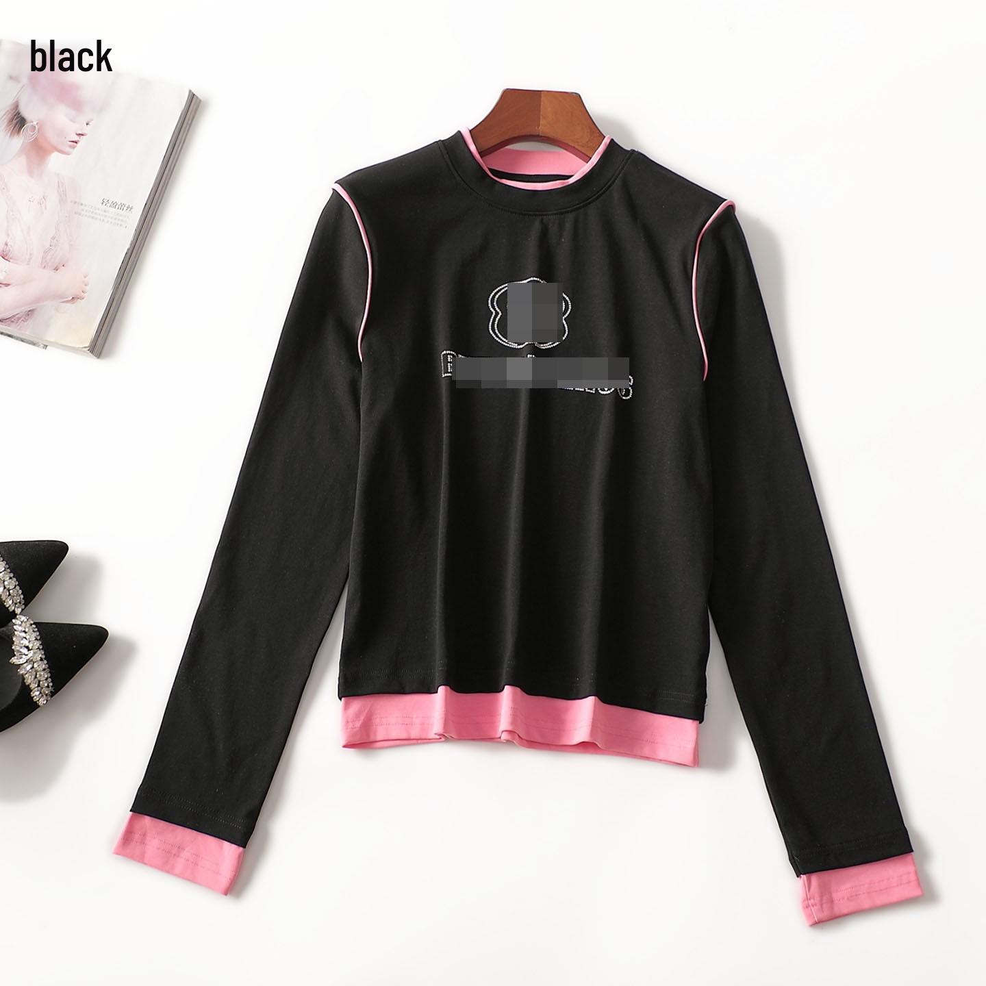 412113 Autumn Long Sleeve Mid-Length Women s T-Shirt Small