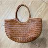 Elegant  Leather Mesh Bag for Women  Large Shoulder Handbag for Women