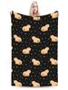 Capybara Cartoon Fleece Blanket  Soft Printed Throw for Bed Sofa Bedroom Decor Lightweight Quilt