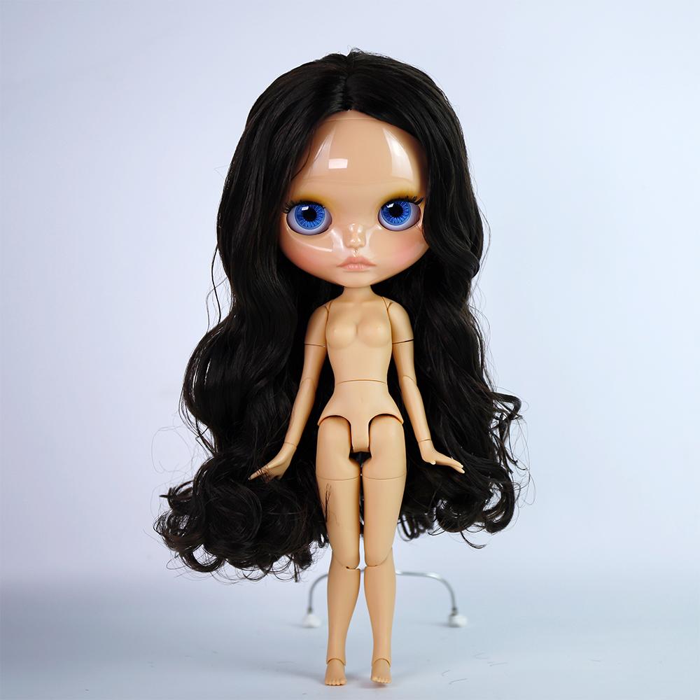 Icy Dbs Blyth Doll 19 Joints 30cm Body Bjd Doll Matte Face Glossy Face Tan Skin Beep Lips Hand-Painted Makeup Diy Hair Girl Gift
