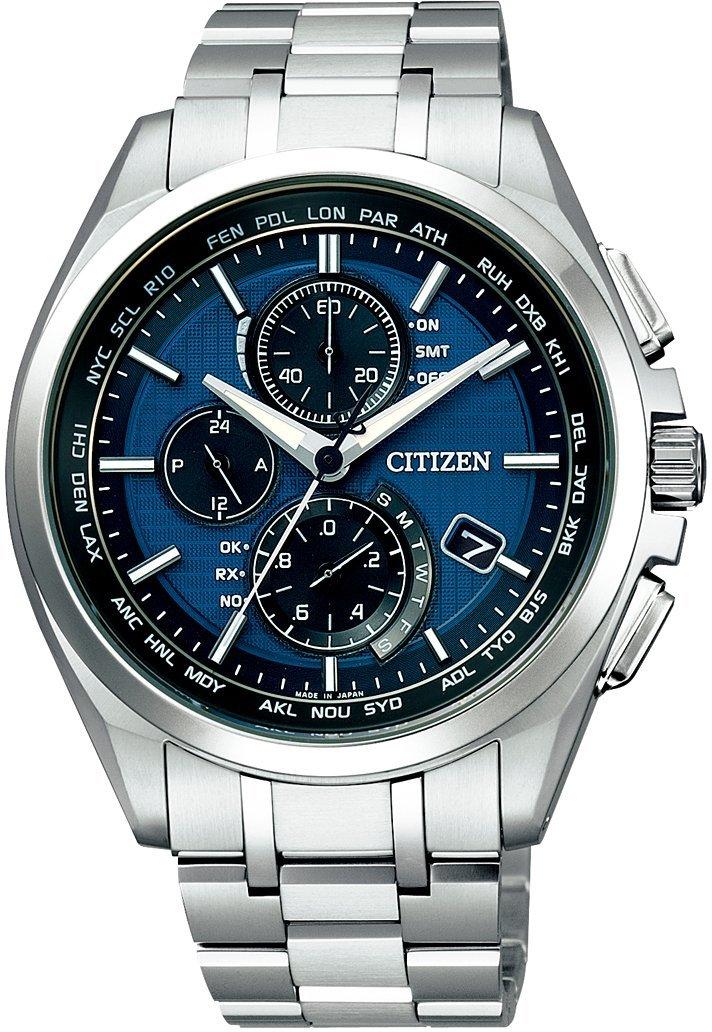 

CITIZEN ATTESA Watch with Direct Flight Hand Slim Eco-Drive Radio-Controlled Function, Display, Design, AT8040-57L, Men s