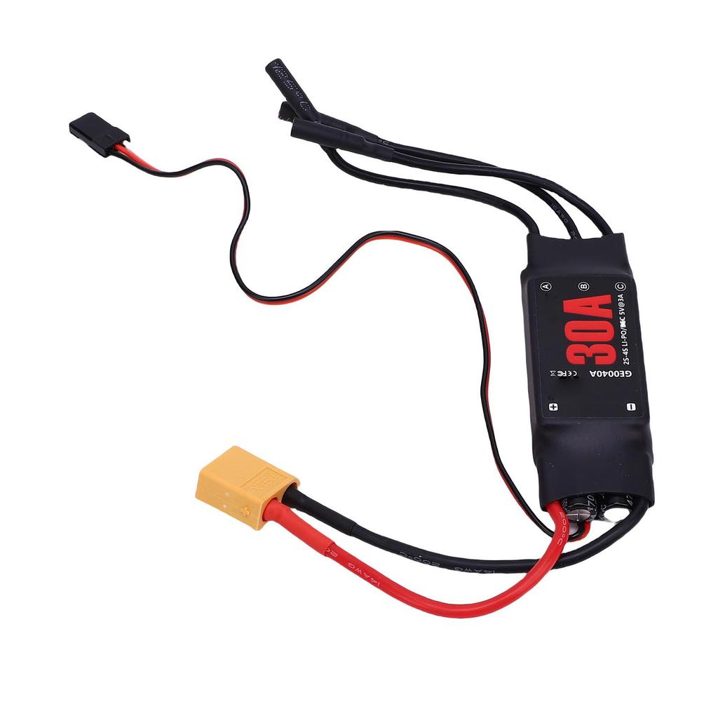 30A Brushless ESC with 3A BEC 2 3S Electronic Speed Controller for RC Fixed Wing Plane Multirotor Unmanned Helicopter