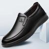 New Leather Shoes Men's Business Casual Non-slip Soft Sole Pedal Stitching Medium and Old Shoes