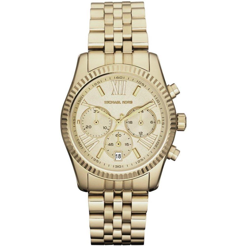 Michael Kors Lexington Chronograph Women's Watch with 38mm Gold Case and Champagne Dial - Image 3