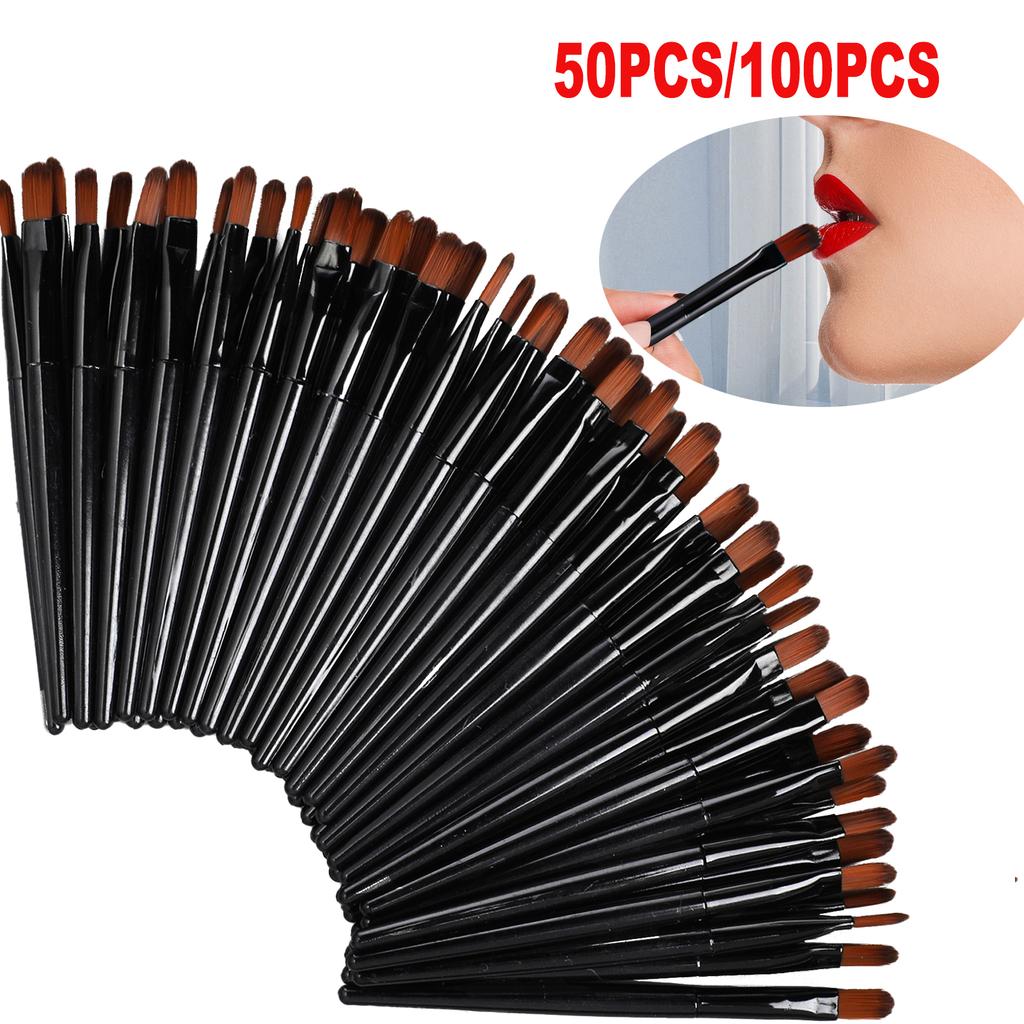 11/111Pcs Disposable Lip Brush Gloss Wands Applicator Makeup Cosmetic Brush Lip Liner Brush Eyeliner Brush Makeup Tools