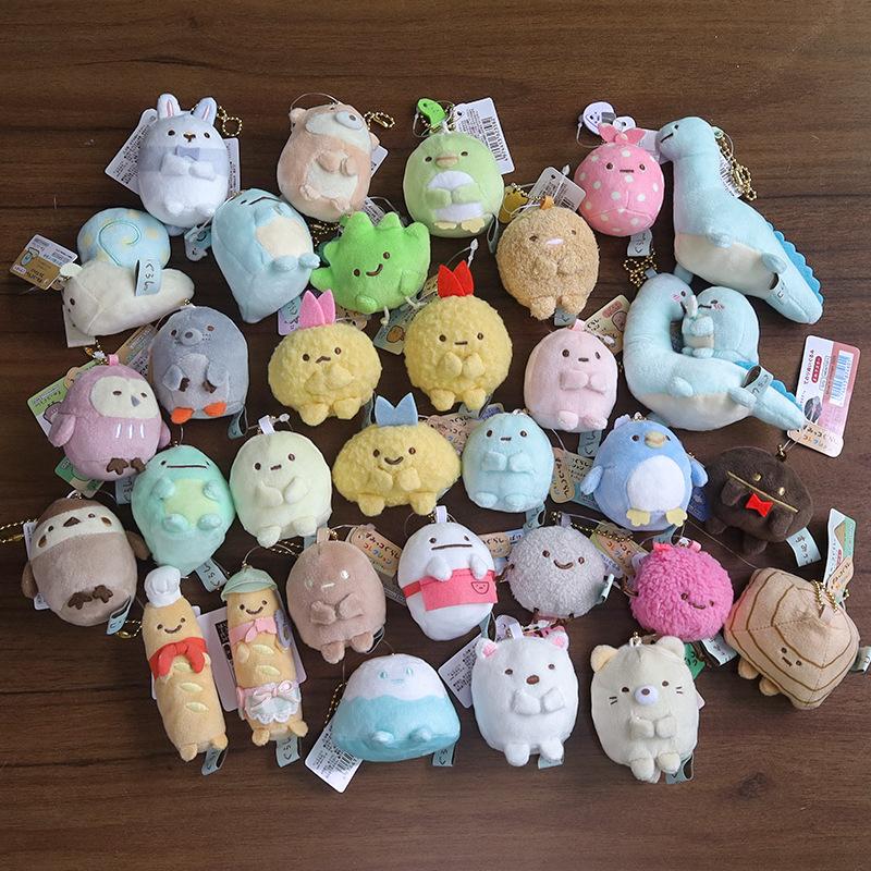 Cute Mini Corner Creature Fried Shrimp And Tapioca Plush Doll Keychain Pendant Toy