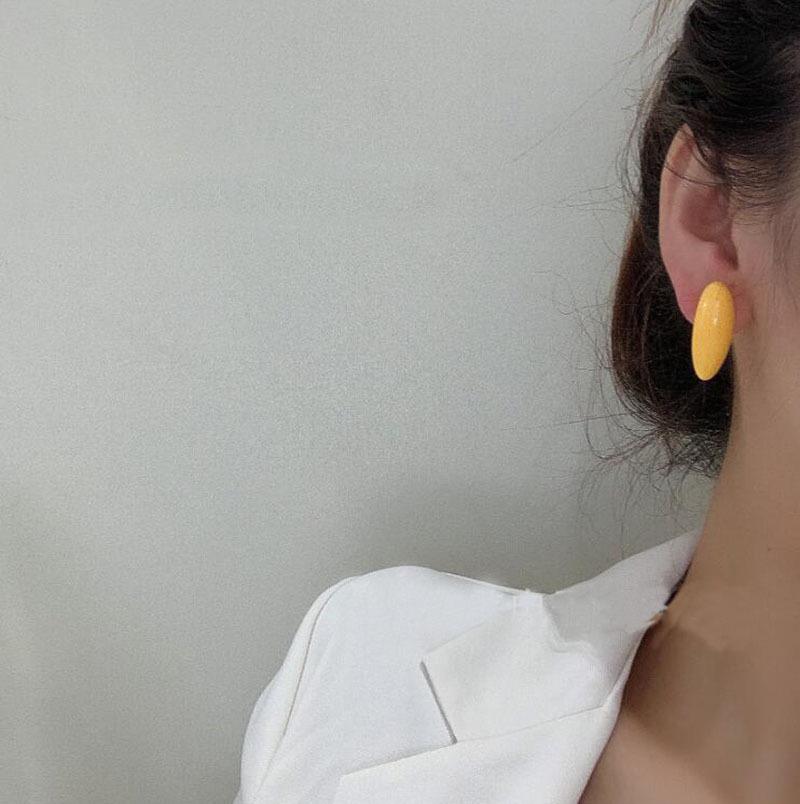 

Трендові сережки-кільця С-подібної форми з срібла 925 проби цукеркового кольору 2022: Акрилові осінньо-зимові сережки-пусети