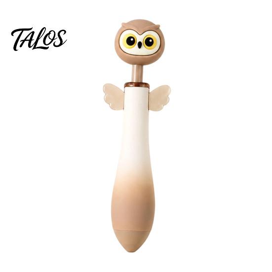 Ergonomic Pens for Long Writing Cute Animal Ballpoint Pen, 0.7mm Smooth Retractable Gel Creative Student Stationery Pens, Owl/Chick/Penguin/Honeybee