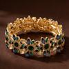 Fashion Retro Inlaid Diamond Colored Bracelet Light Luxury Trend Versatile Bracelet Niche High-End Jewelry