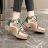 Women's Winter Chunky Platform Sneakers Lace-Up Warm Snow Boots Non-Slip Ankle Booties With Faux Fur Lining Comfort Walking Short Boot Shoes for Women