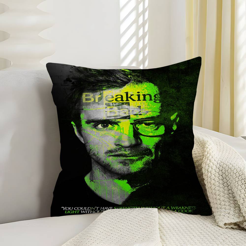 Classic Movie Breaking Bad Pillow Covers Cartoon Sofa Decorative Home Doublesided Printing Short Plush Cute Cushion Cover