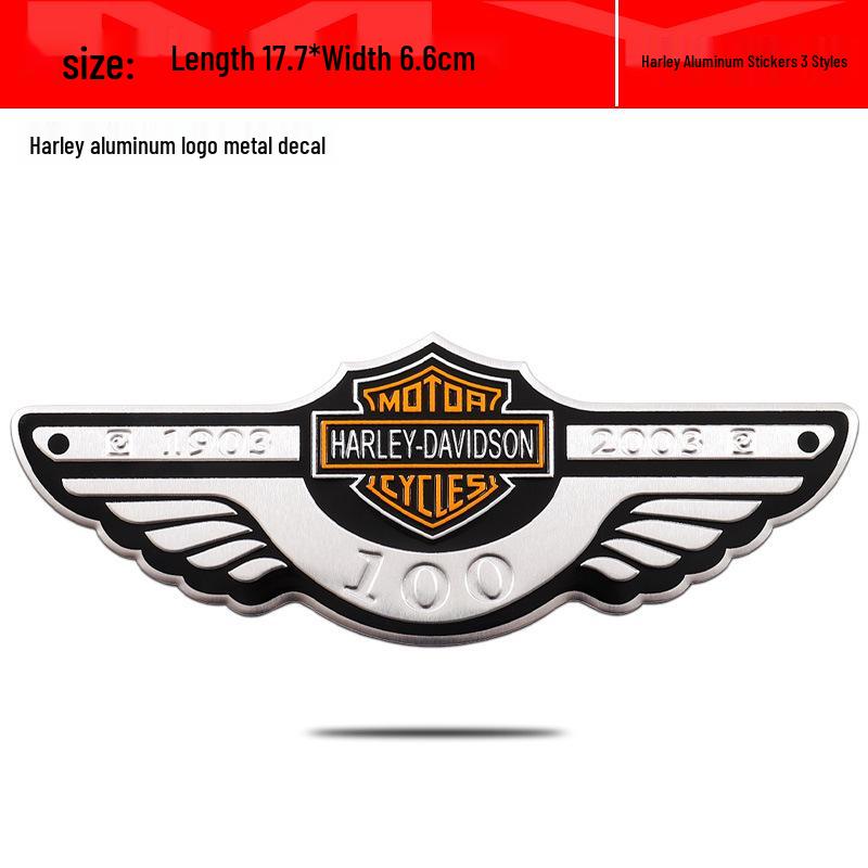 Harley-Davidson metāla un alumīnija galvaskausa emblēmas