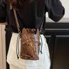 Funny Shoulder Bag Vintage Style Creative Horse Head Mask Bucket Bag Unique Niche Single Shoulder Crossbody Bag for Women