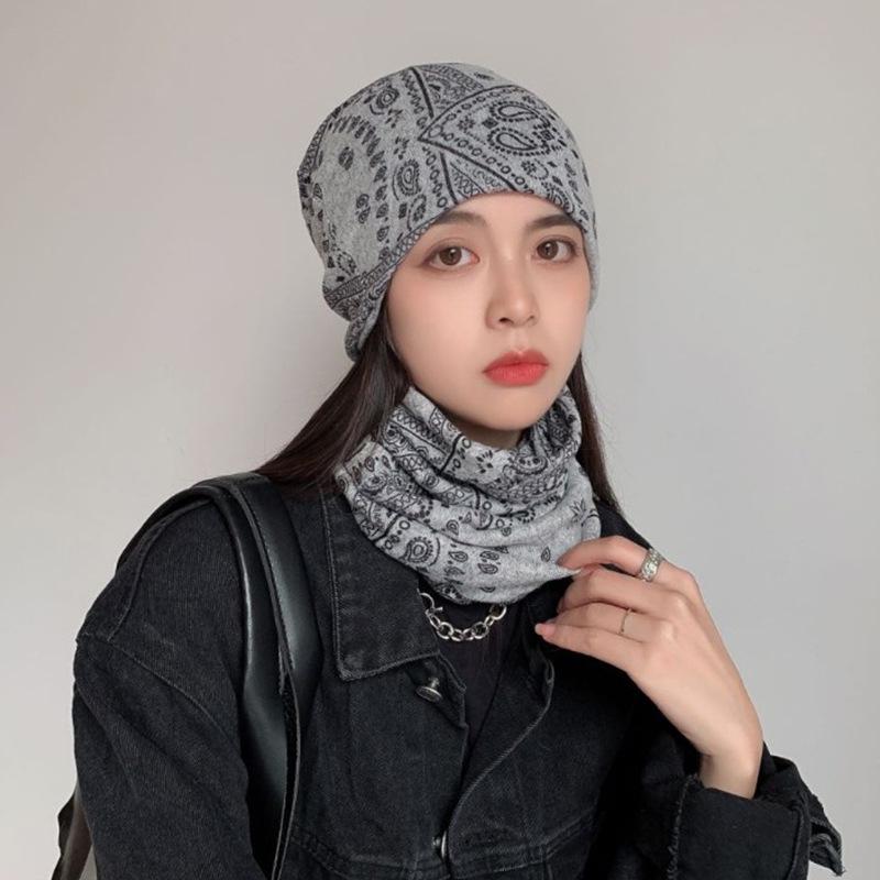 Autumn-Winter Double Layer Neck Warmer & Beanie Face Mask Headscarf