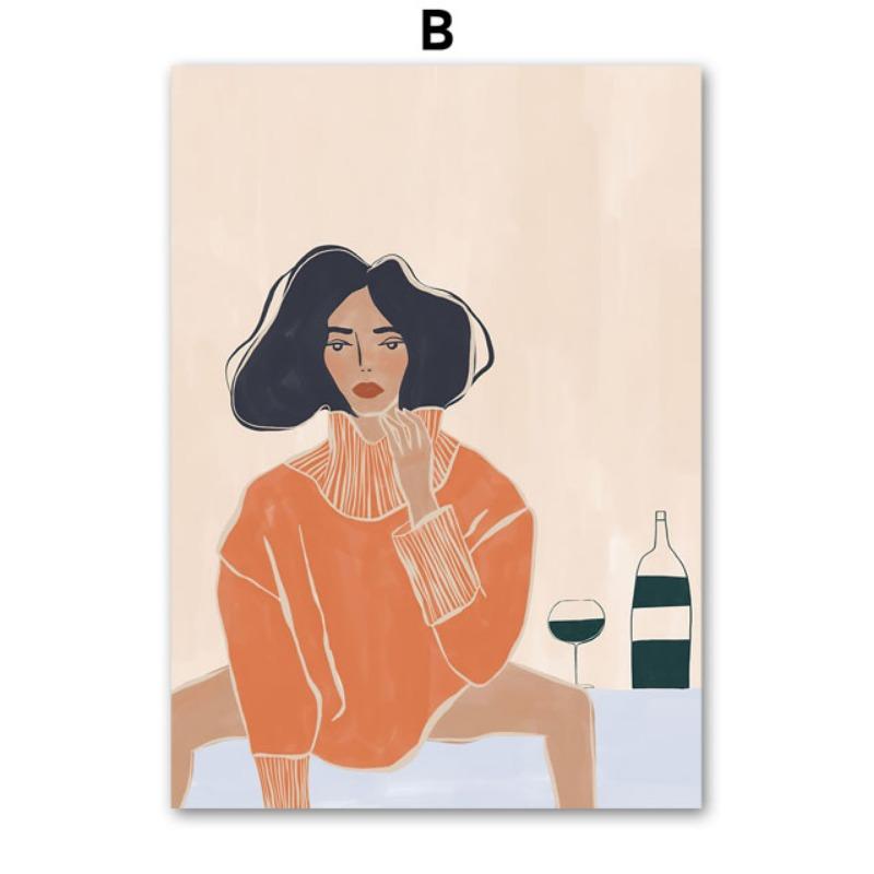 

Бохо Девушка Солнце Радуга Листья Абстрактные Плакаты и Принты Настенное Искусство Холст Картина Отель Кафе Картины для Гостиной Домашний Декор 21cm×30cm NoFrame