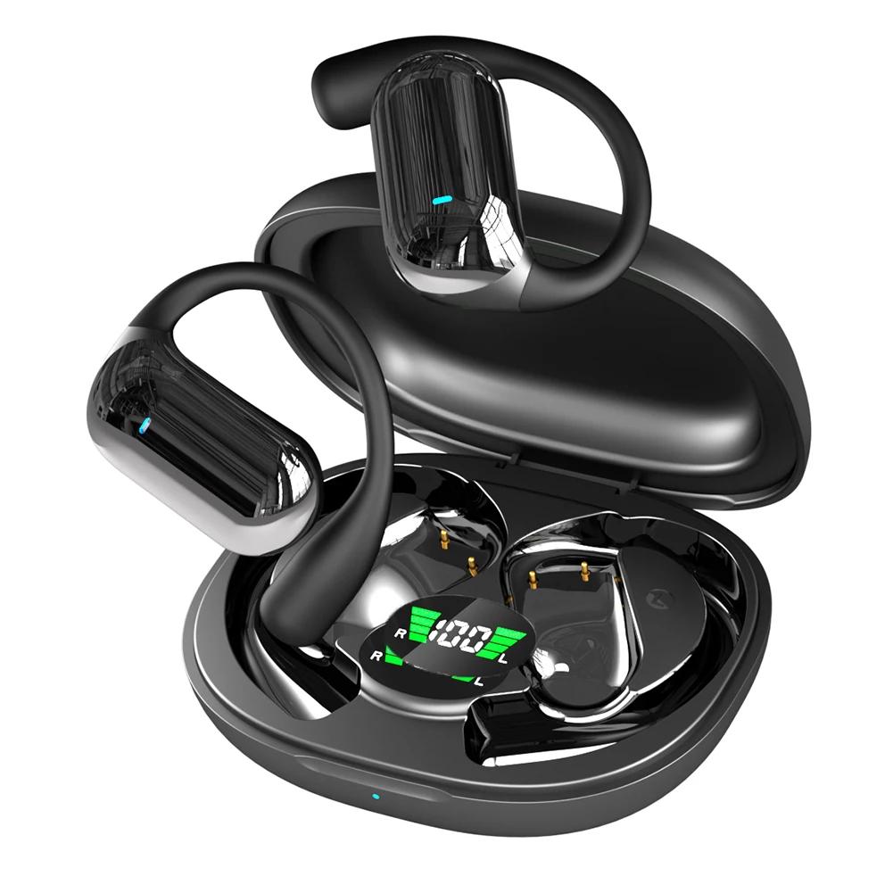 BT 5.3 KI Übersetzungs-Ohrhörer mit Ohrbügel Übersetzer-Kopfhörer Open-Ear-Kopfhörer zum Laufen Fitness Lernen Zubehör