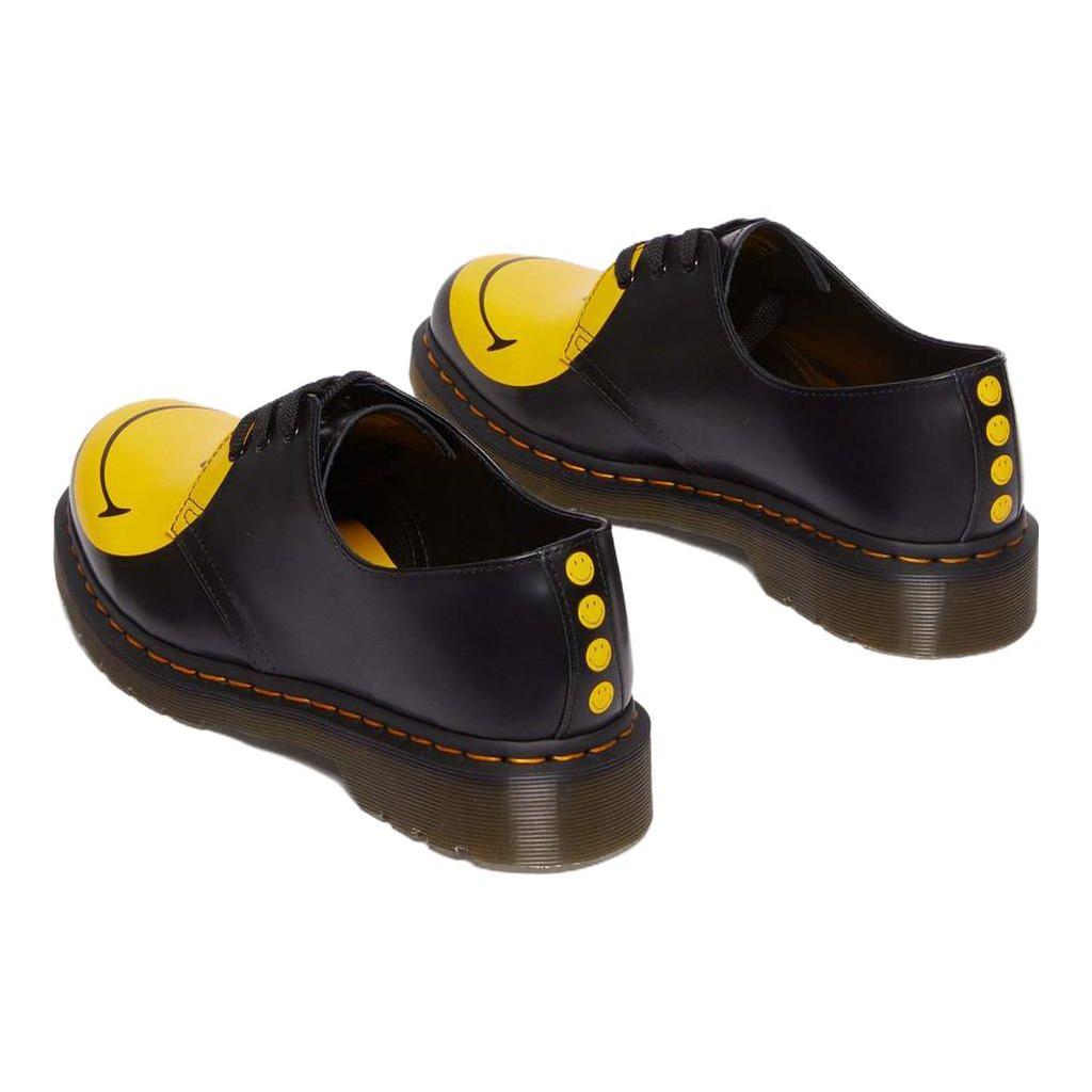 DR. Martens 1461 Leder Runde Zehenpartie Schnürschuhe Freizeitschuhe Damenschuhe Schwarz Gelb 31390005