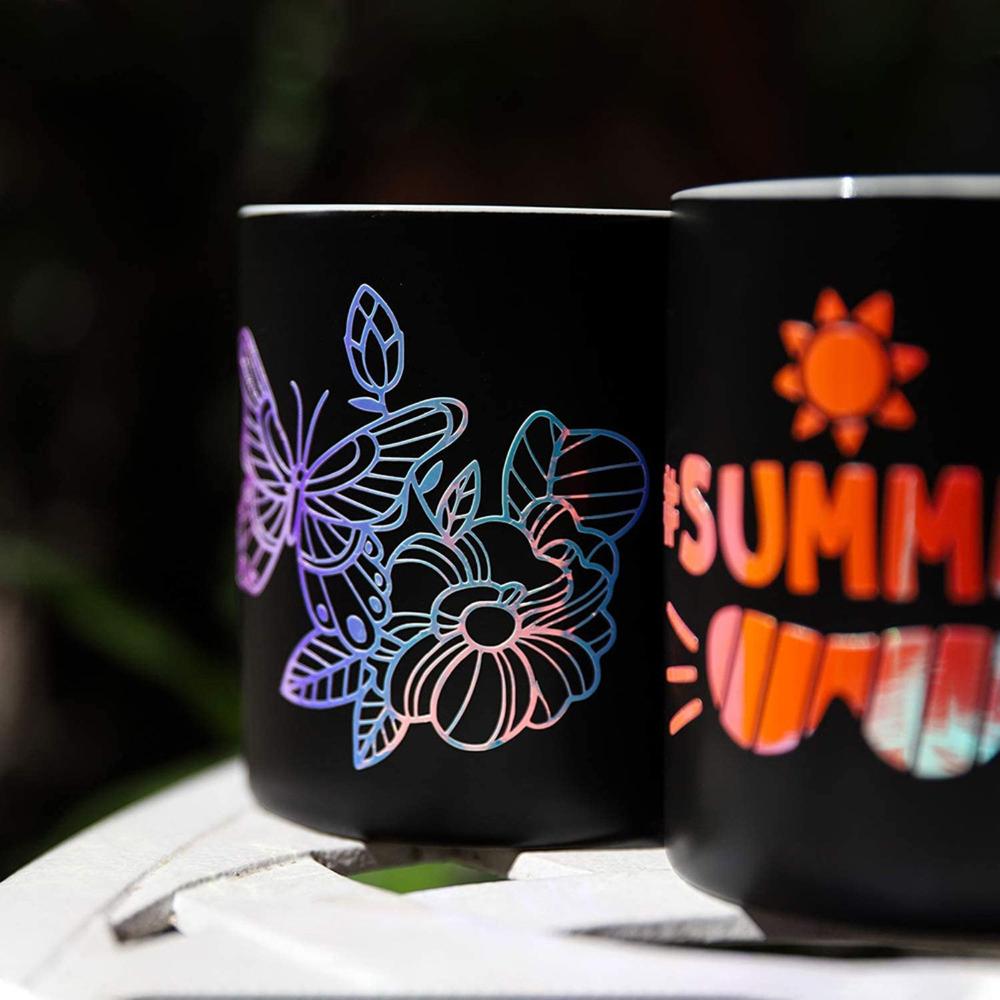 Laptop Covers Craft Vinyl Holographic Opal Color Changing Self-Adhesive Vinyl Roll Vinyl Bundle