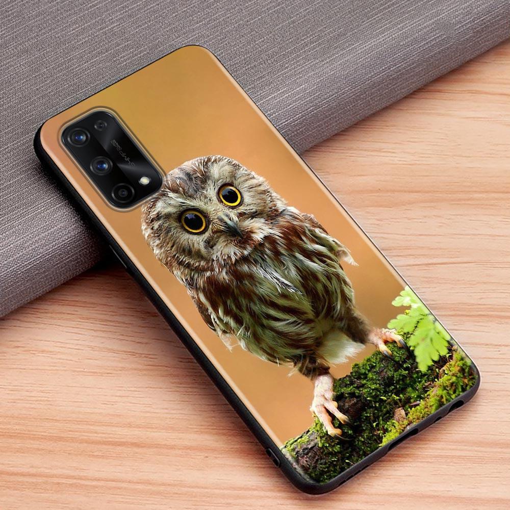 Cute Baby Owl Animal For Realme 10 Case Cover Realme 6 7 8 9 10 11 Pro Plus 8i C20 C21 C21Y C33 C35 C53 C55 Soft Silicone Cases