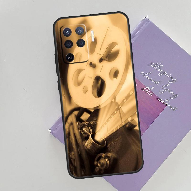 Film Movie Clapper Board Case For Oppo A15 A16 A17 A52 A72 A76 A96 A74 A94 A53 A54S A57S A58 A78 A98 A77 Phone Cover