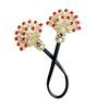 Hair Clip Peacock Phoenix Calla Shape Shiny Rhinestones Inlaid Hair Claw Hand-Embroidered Bun Maker