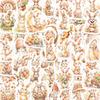 50 Watercolor Cute Rabbit Egg Resurrection Holiday Sticker Water Cup Luggage Waterproof Sticker