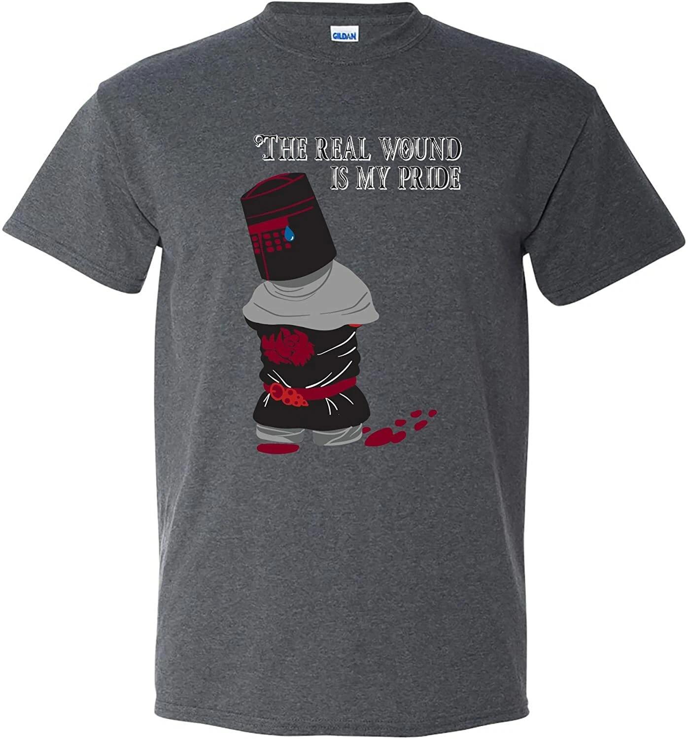 

The Real Wound is My Pride - Funny Comedy Satire Black Knight T Shirt L