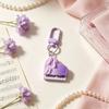 Mini Piano Keychain Gradient Color 3D Music Note Design Creative Bag Decor for Christmas Small Gift