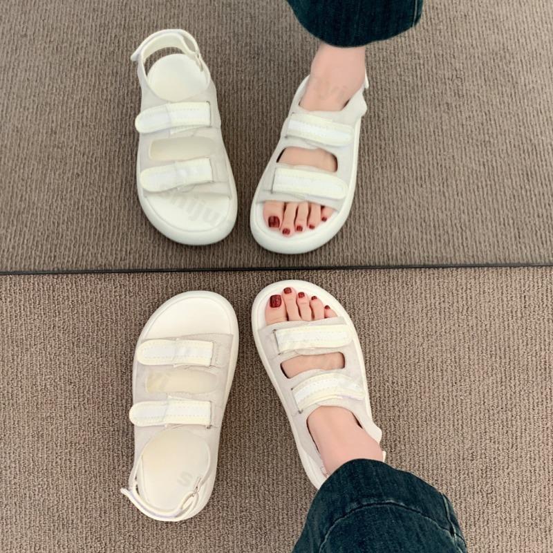 Fashion 2025 Summer Fashion Trend Casual Thick Sole Sandals Women's Back Strap Hollow Breathable Comdortable Soft Soled Beach Cool Shoes