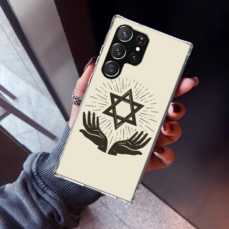 

David Jewish Star Symbol Phone Case For Samsung Galaxy S23 S24 S25 Edge S26 Ultra S22 + S21 Plus S20 FE Cover Silicone Print She Samsung S24 Ultra