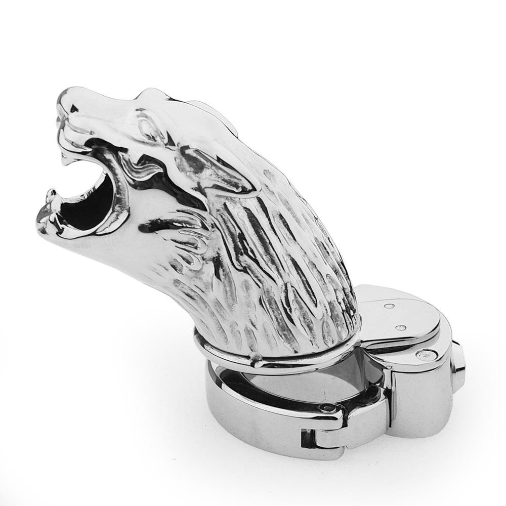 Male Metal Chastity Lock, Sissy Silver Chastity Cage, 6 Positions Adjustable Abstinence Chastity Device, Adult Erotic Products