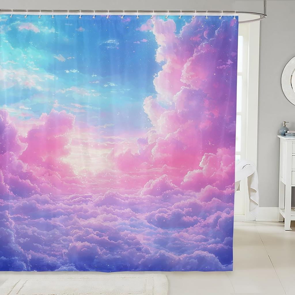 Dachshund Shower Curtain Kids Cute Pet Dog Bathroom Shower Liner for Teens Puppy Bath Curtain Waterproof Waterproof Polyester